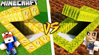 TAJNY DOM POD LUCKY BLOCKAMI VS TAJNY DOM POD ARBUZAMI W MINECRAFT | Vito vs Bella