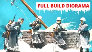 REALISTIC WW2 Snow Diorama FULL BUILD with Master Box Cold Wind German Infantry Figures 1/35 ❄️