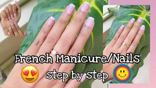 Short French Gel-X Set | Real Time from Start to Finish| French Manicure step by step || #nails