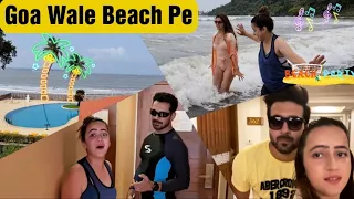 Goa Trip || Goa Wale Beach Pe || Rajat Ko Swimming Sikhai || Jyotika Dilaik