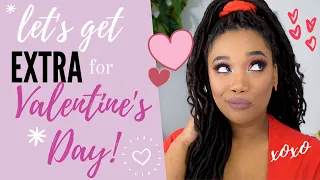 Valentine’s Day/ Galentine’s Day Makeup, Hair, and Outfit | GRWM valentine's day makeup outfit ideas