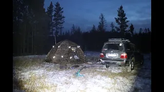 Отдых в лесу на новогодние или отзыв и зимней палатки УП 5 ЛЮКС