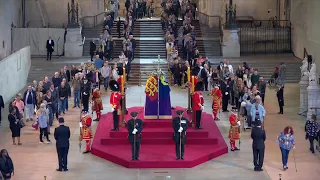 Queen Elizabeth II lies in State at Westminster Hall I LIVE