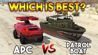 GTA 5 ONLINE : APC VS PATROL BOAT (WHICH IS BEST?)