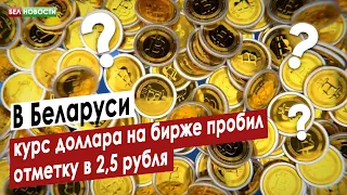 В Беларуси курс доллара на бирже пробил отметку в 2,5 рубля