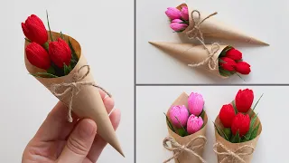 How To Make Miniature Paper Flower Bouquet / Paper Flower / Góc nhỏ Handmade