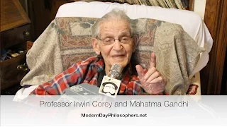 Professor Irwin Corey doesn't like Gandi on Modern Day Philosophers
