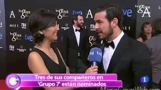 Mario Casas en la alfombra de los Goya 2013