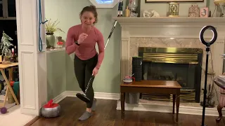 Using the breath for stability while curling