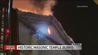 Extra-alarm fire consumes historic Masonic Temple in Aurora