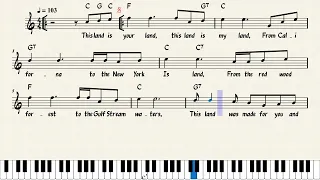 This Land is Your Land - guitar chords (sheet music)