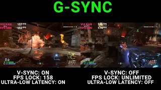 165Hz GSYNC: V-Sync On (158FPS Cap) vs V-Sync Off (Unlimited FPS): Test minimum fps drops