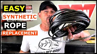 HOW TO REPLACE WARN WINCH CABLE WITH SYNTHETIC ROPE