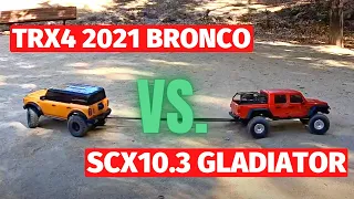 Traxxas TRX4 2021 Bronco vs. Axial SCX10 iii Gladiator - 2021 best trail crawler shootout