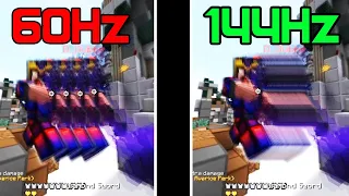 60Hz VS 144Hz in Minecraft PvP - Is there a BIG Difference?