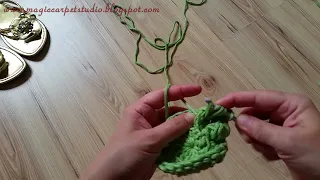 Szyszeczka o 5 narzutach / Puff stitch with 5 yarn-overs
