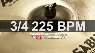 🔴 225 BPM 3/4 Ride Metronome