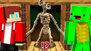 Don’t Open the Door to Creepy SIREN HEAD vs Mikey and JJ at 3am ? - in Minecraft Maizen