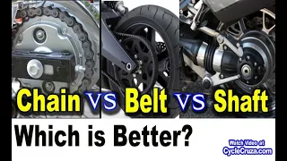 Motorcycle Chain vs Belt vs Shaft Drive  - Which is Better?