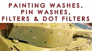 Painting scale models: Washes, Pin washes, Filters and Dot filters explained