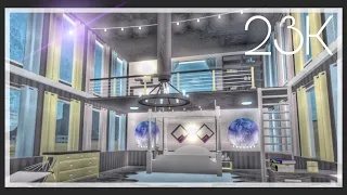 Modern Pastel Loft BEDROOM~Bloxburg Speedbuild~23K