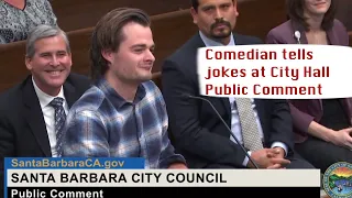 Comedian Uriah Wesman Getting Awkward At City Council Santa Barbara