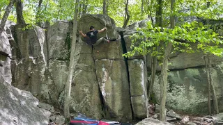 Ricochet (V4) - Powerlinez Bouldering: Godzilla Boulder