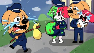 Goodbye Dad!! I can't stay with my Evil Mother Papillon ZOMBIE?! | Sheriff Labrador Animation