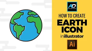 How to Make Earth Icon in illustrator | Icon Maker | Adobe Illustrator Tutorial