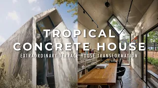 Tropical Concrete House | Terrace House Transformation | Malaysia’s Extraordinary Architecture Tour