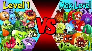 Tiger Grass & All Premium Plants Level 1 vs Level Max - PvZ 2 Plant vs Plant