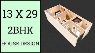 13x29 घर का नक्शा ll 13x29 House Plan ll Makaan Ka Naksha ll 375 Sqft House Design