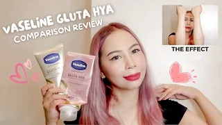 VASELINE GLUTA HYA SERUM BURST LOTION COMPARISON VIDEO | Which variant is better?