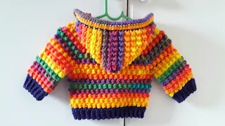 Crochet #21 How to crochet baby hoodie " Goosebumps "