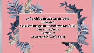 UW00302 | APK Section 13 Video Creation & Individual Sales Achievement | NURALYA FARIHAH BK20110244