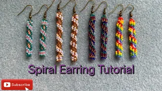 Spiral seed bead earring tutorial quick and simple beading technique