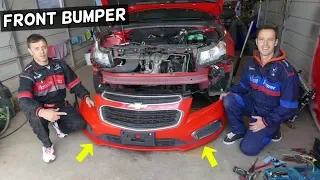 CHEVROLET CRUZE FRONT BUMPER REMOVAL REPLACEMENT. CHEVY CRUZE