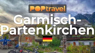 Walking in GARMISCH-PARTENKIRCHEN / Germany 🇩🇪- Evening Tour - 4K 60fps (UHD)