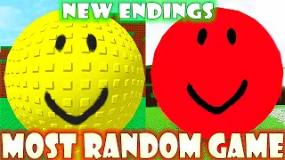 MOST RANDOM GAME ON ROBLOX *How to get ALL 5 NEW Endings and Badges* Roblox