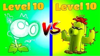 Plants vs Zombies 2 ELECTRIC PEASHOOTER (10) vs CACTUS (10) PVZ 2 Primal