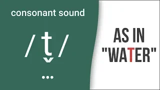 Consonant Sound Flap 'T' / t̬ / as in "water" – American English Pronunciation