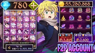 F2P JP Grand Cross Monthly Account Review December 2023! (Account Review) 7DS Grand Cross