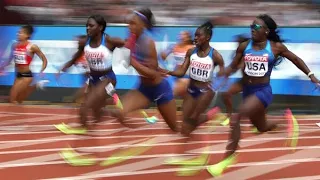 Women's 4x100 relay FINAL LONDON 2017 world championships USA WINS!