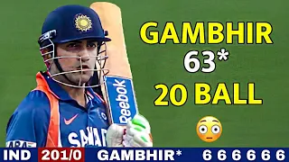 GAMBHIR MASSIVE BATTING 63 RUNS VS NZ | INDIA VS NEW ZEALAND 4TH ODI 2009| MOST SHOCKING BATTING😱🔥