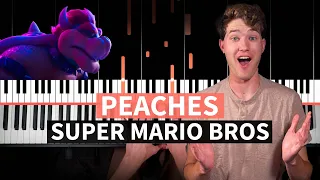 Peaches - The Super Mario Bros. Movie - PIANO TUTORIAL (accompaniment with chords)