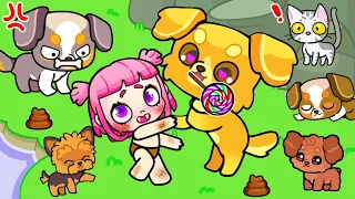 I Was Adopted By a Band of Dogs And Cats | Sad Story | Avatar World Story | Toca Boca