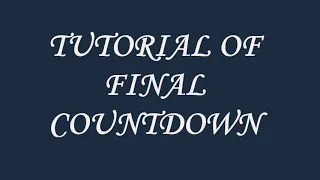 HOW TO PLAY FINAL COUNTDOWN ON KEYBOARD