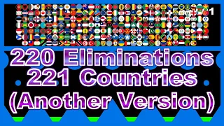 [Another version] 220 times eliminations & 221 countries marble race in Algodoo | Marble Factory