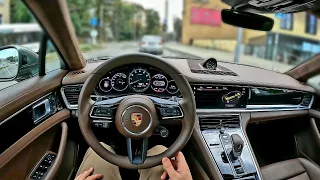 2022 Porsche Panamera 4S E-Hybrid [ V6 combined 552HP ] | POV Test Drive | Fuel consumption info