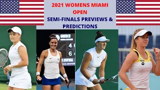 2021 Womens Tennis Miami Open | Semi-Finals Previews & Predictions | Barty, Andreescu & more 🎾🏆